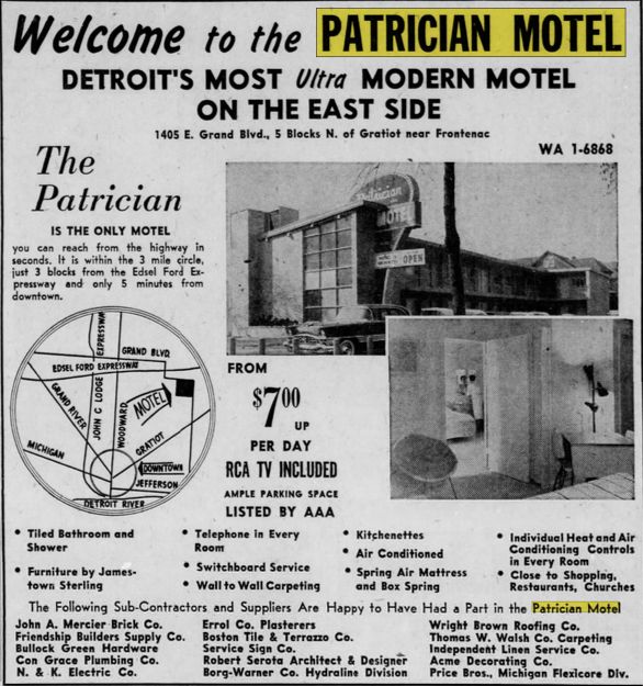 Patrician Motel - Apr 1956 Opening Ad